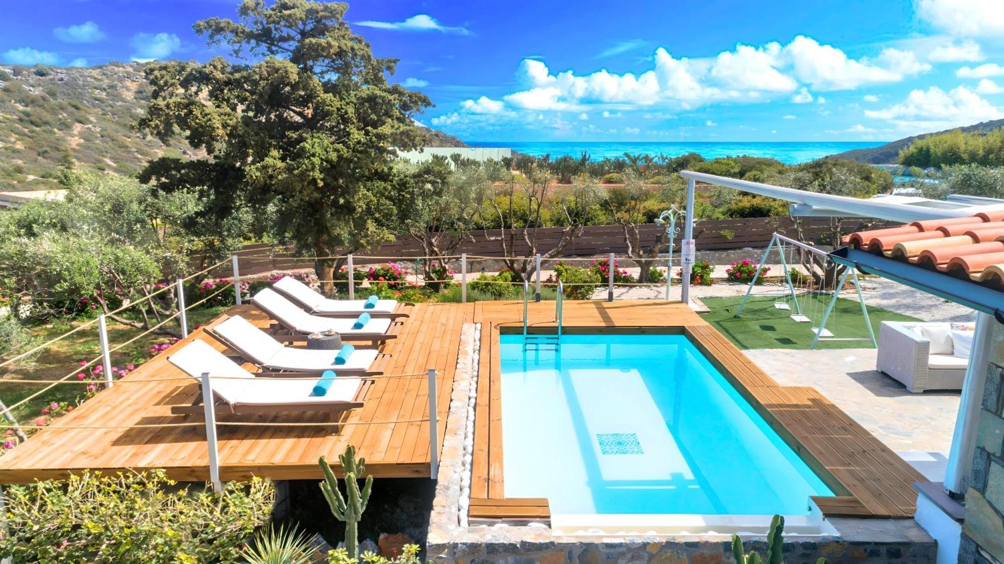 Cretan Lodge Heated Pool Agios Nikolaos Exterior foto