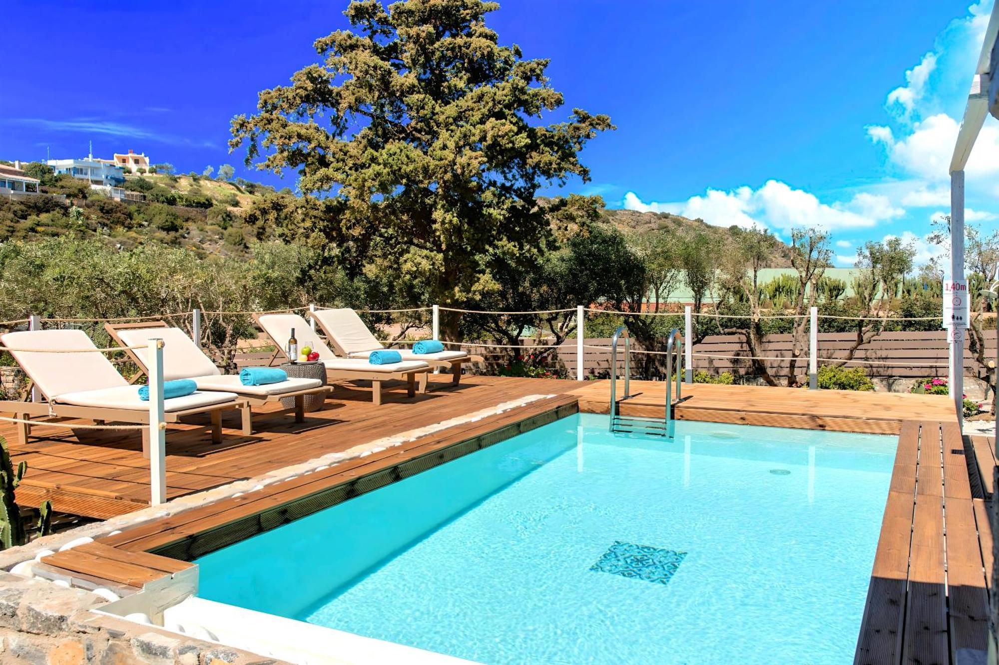 Cretan Lodge Heated Pool Agios Nikolaos Exterior foto