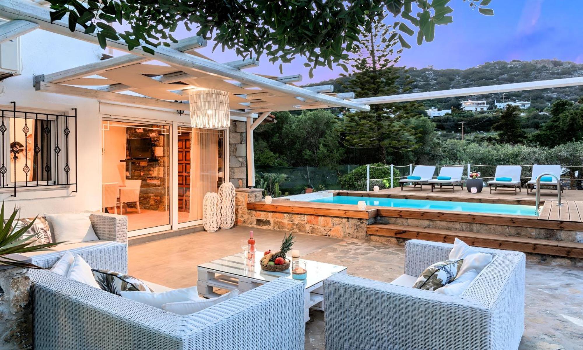 Cretan Lodge Heated Pool Agios Nikolaos Exterior foto